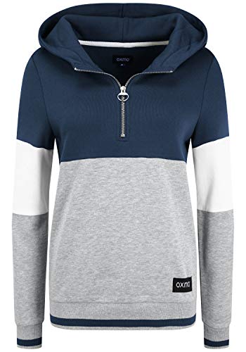 OXMO Omara Damen Kapuzenpullover Hoodie Pullover mit hochabschließender Kapuze, Größe:M, Farbe:Insignia Blue (194010) von OXMO