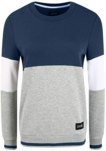 OXMO Omaya Damen Sweatshirt Pullover Sweater mit Rundhalsausschnitt, Größe:L, Farbe:Insignia Blue (194010) von OXMO