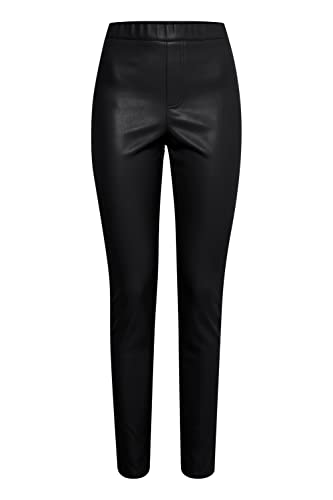 OXMO Pauline Damen Leggings Hose Stoffhose Slim Fit, Größe:L, Farbe:Black (194007) von OXMO