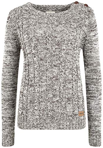 OXMO Phia Damen Strickpullover Grobstrick Pullover, Größe:S, Farbe:Coffee BEA (795973) von OXMO