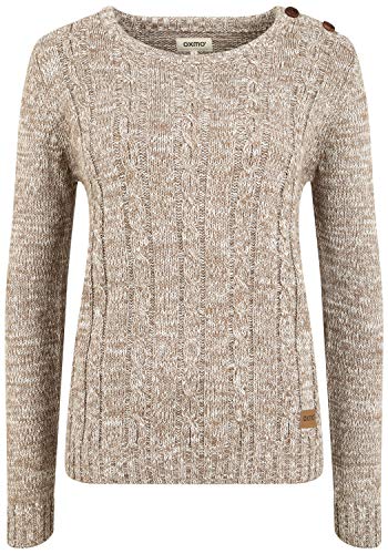 OXMO Phia Damen Strickpullover Grobstrick Pullover, Größe:XL, Farbe:Dune (795409) von OXMO