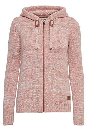 OXMO Philadelphia Damen Strickpullover Grobstrick Pullover Mit Kapuze, Größe:L, Farbe:Powder ROS (795178) von OXMO