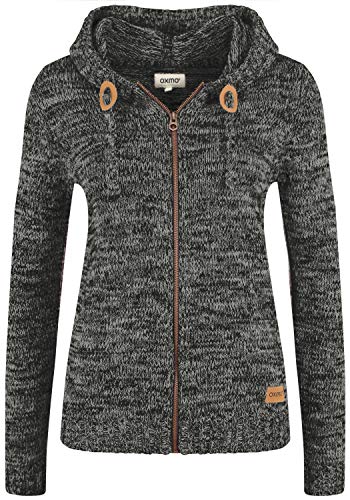 OXMO Philadelphia Damen Strickpullover Grobstrick Pullover Mit Kapuze, Größe:M, Farbe:Black (799000) von OXMO