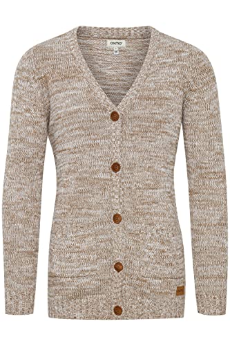 OXMO Philemona Damen Lange Strickjacke Grobstrick Cardigan Longstrickjacke, Größe:M, Farbe:Dune (795409) von OXMO