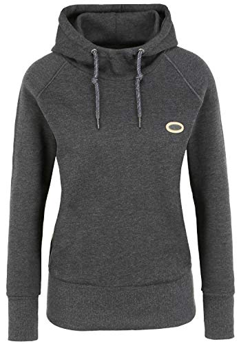 OXMO Puja Damen Kapuzenpullover Hoodie Pullover mit Kapuze, Größe:S, Farbe:Dark Grey Melange (1940071) von OXMO