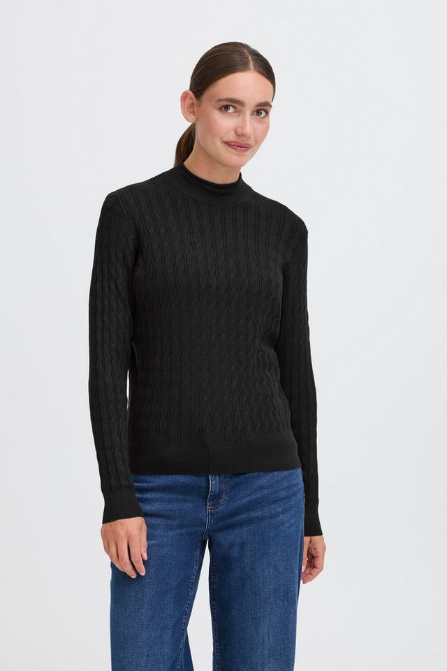 OXMO Rollkragenpullover OXISALLY Modischer Rollkragenpullover mit Zopfmuster von OXMO