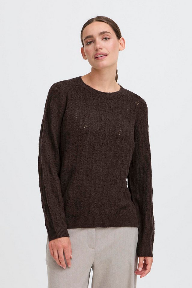 OXMO Rundhalspullover OXFSINVA Modischer Strickpullover mit süßem Muster von OXMO