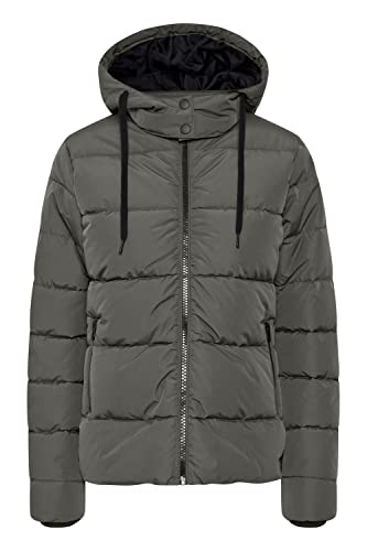 OXMO Sofina Damen Winterjacke Damenjacke Jacke gefüttert mit Kapuze, Größe:XS, Farbe:Pewter (185203) von OXMO