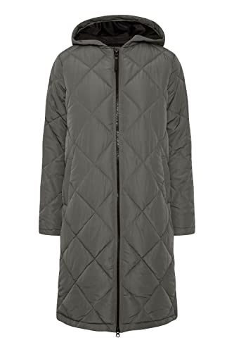 OXMO Stanca Damen Steppmantel Wintermantel Winterjacke gefüttert, Größe:XS, Farbe:Pewter (185203) von OXMO