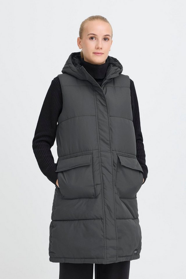 OXMO Steppweste OXMINNA LONG VEST Modische Steppweste mit Kapuze von OXMO