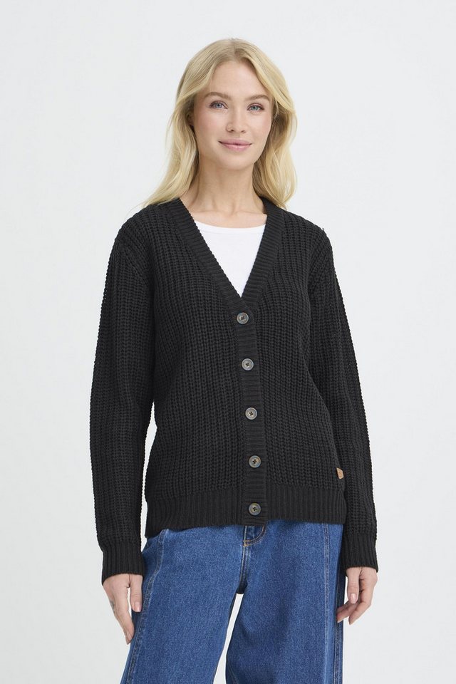 OXMO Strickjacke OXEDNA Modischer Grobstrick-Cardigan mit V-Ausschnitt von OXMO