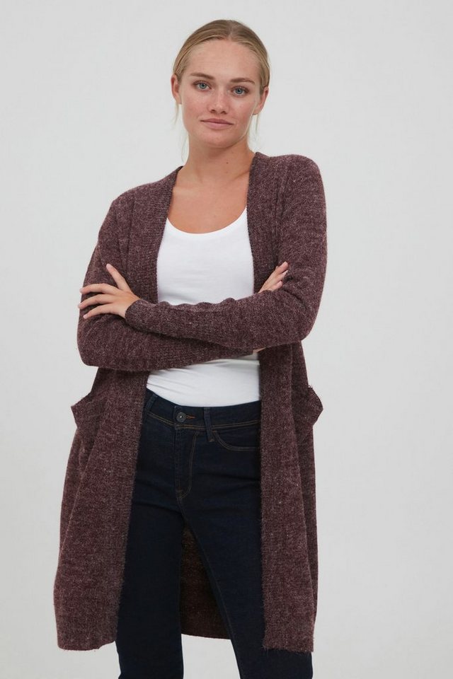 OXMO Strickjacke OXNeli lang geschnittene Strickjacke von OXMO