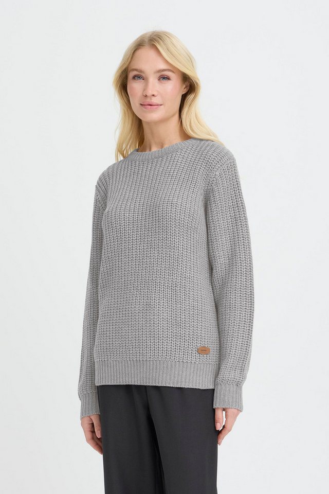 OXMO Strickpullover OXEDNA Moderner Pullover mit Aufdruck von OXMO