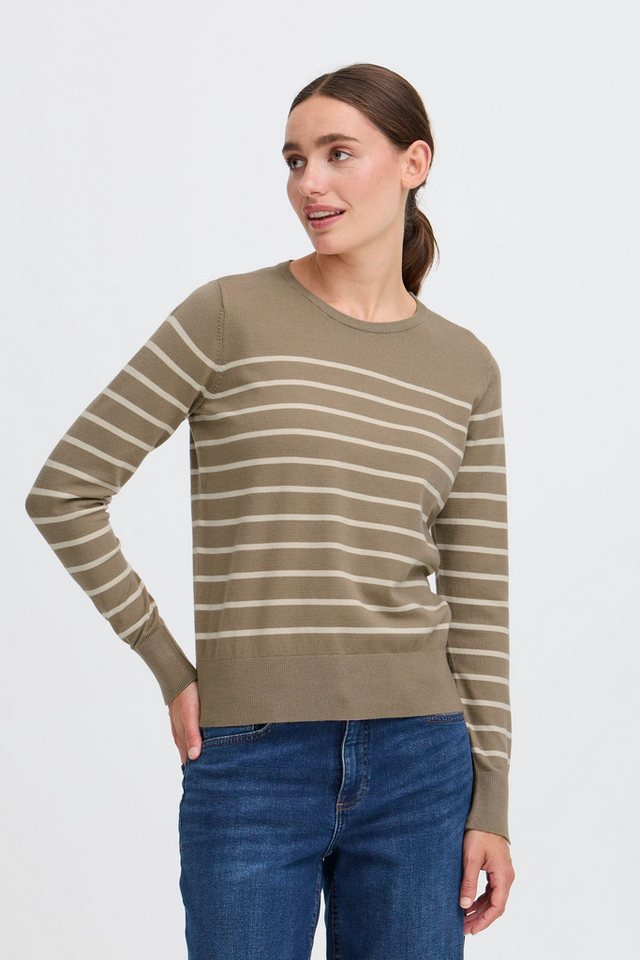 OXMO Strickpullover OXFKEANA Modischer Feinstrickpullover mit Streifen von OXMO