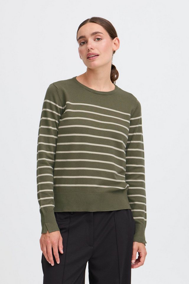 OXMO Strickpullover OXFKEANA Modischer Feinstrickpullover mit Streifen von OXMO