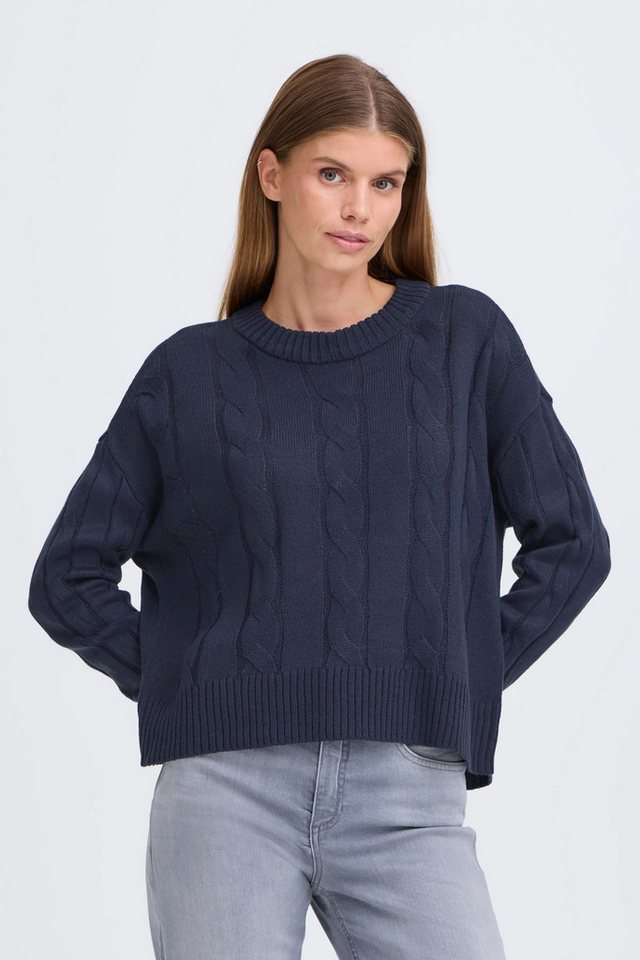 OXMO Strickpullover OXFKIMNI Kuscheliger Pullover mit Zopfmuster von OXMO