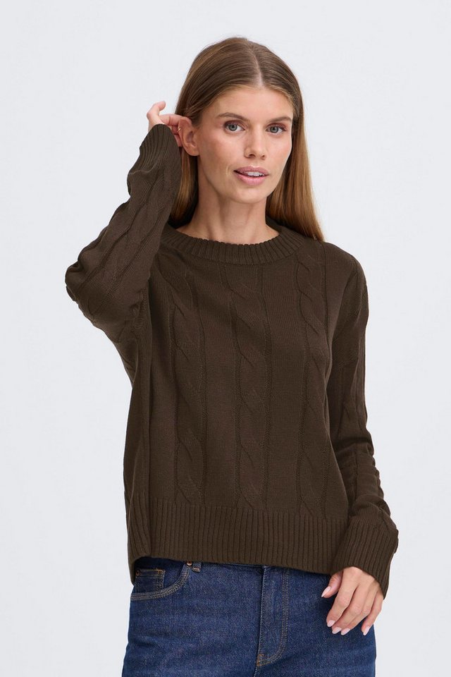 OXMO Strickpullover OXFKIMNI Kuscheliger Pullover mit Zopfmuster von OXMO