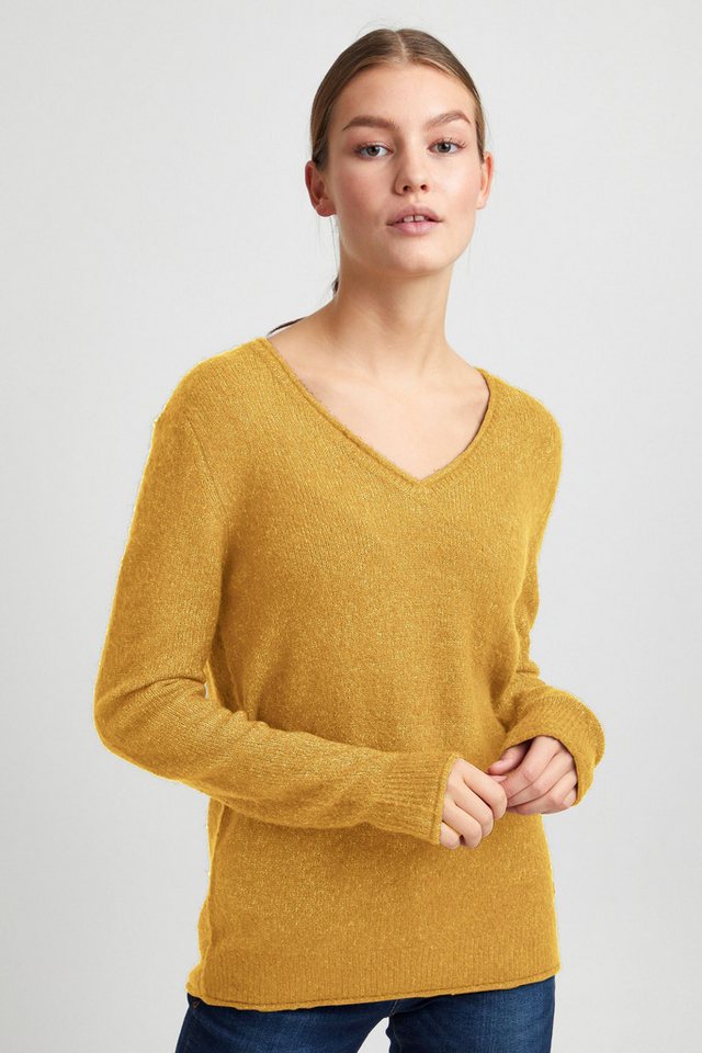 OXMO Strickpullover OXIlva Feinstrickpullover mit V-Ausschnitt von OXMO