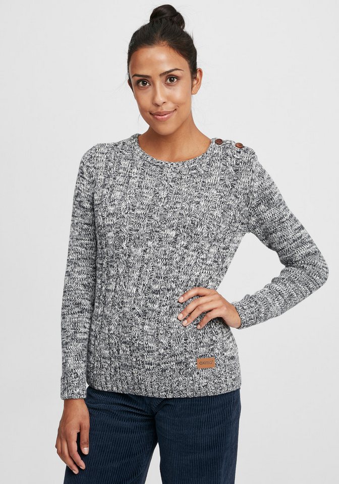 OXMO Strickpullover OXPhia Strickpulli mit Zopfstrickmuster von OXMO