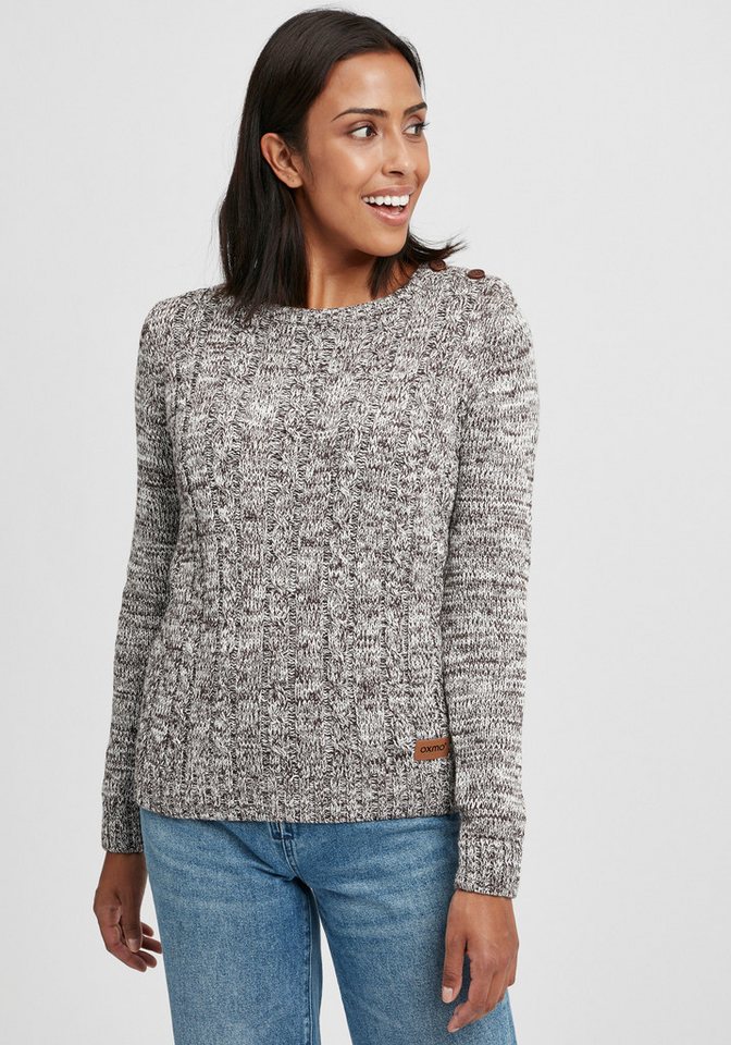 OXMO Strickpullover OXPhia Strickpulli mit Zopfstrickmuster von OXMO