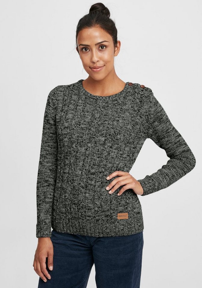 OXMO Strickpullover OXPhia Strickpulli mit Zopfstrickmuster von OXMO