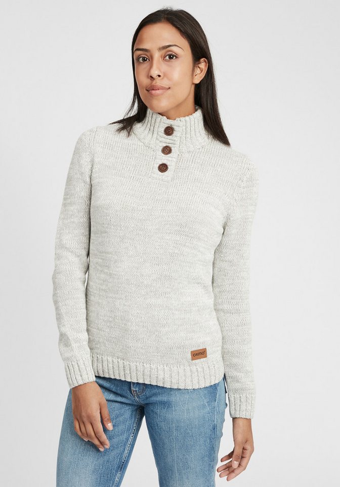 OXMO Strickpullover OXPhilicita Strickpulli mit hochabschließendem Kragen von OXMO