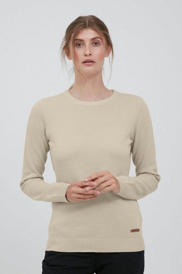 OXMO Strickpullover OXSarah Schicker Pullover in Loch-Strick Optik von OXMO