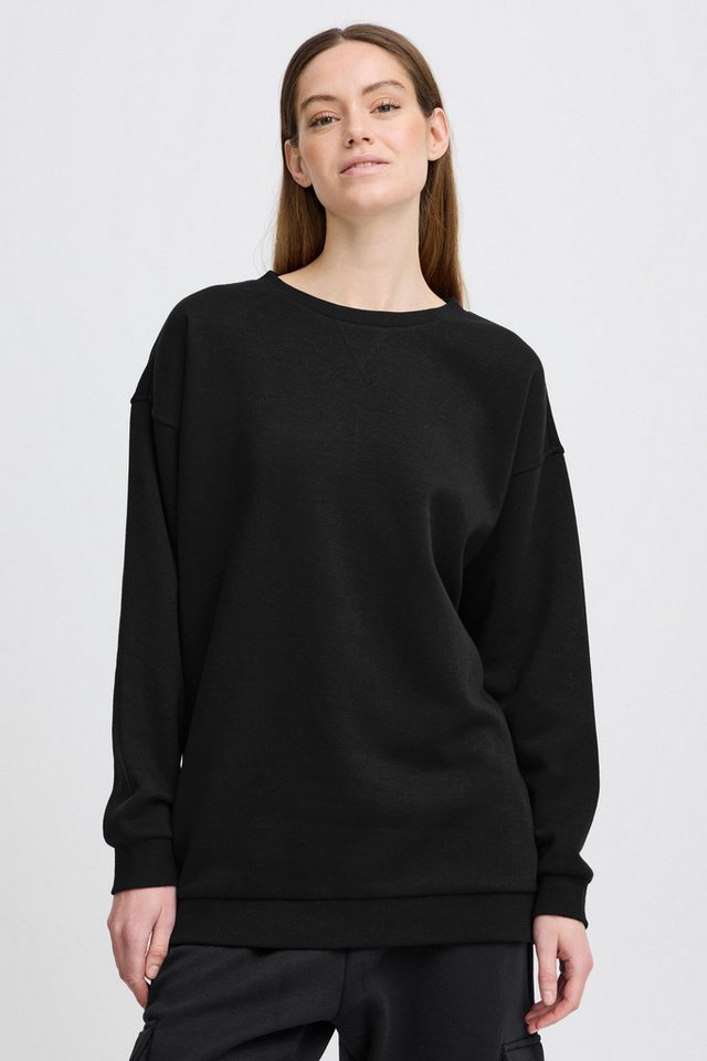 OXMO Sweatshirt OMHillary Modischer Rundhalspullover in längerem Schnitt von OXMO
