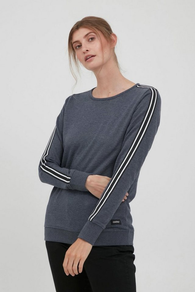 OXMO Sweatshirt OXGabita Sportlicher Sweatpullover mit Galonstreifen von OXMO