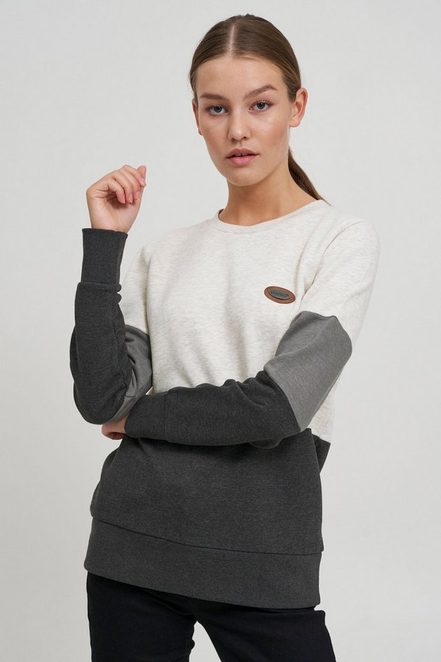 OXMO Sweatshirt OXTrine Modisches Sweatshirt im Colorblock-Design von OXMO