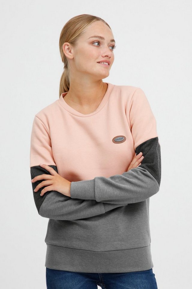 OXMO Sweatshirt OXTrine Sweatshirt im Colorblock-Design von OXMO