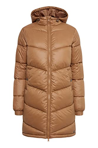 OXMO Tabata Damen Steppmantel Wintermantel Winterjacke gefüttert mit hochabschließendem Kragen, Größe:L, Farbe:Thrush (181030) von OXMO