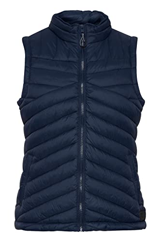 OXMO Telppa Damen Weste Steppweste Outdoor Weste mit Stehkragen, Größe:M, Farbe:Dress Blues (194024) von OXMO