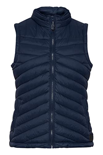 OXMO Telppa Damen Weste Steppweste Outdoor Weste mit Stehkragen, Größe:XL, Farbe:Dress Blues (194024) von OXMO