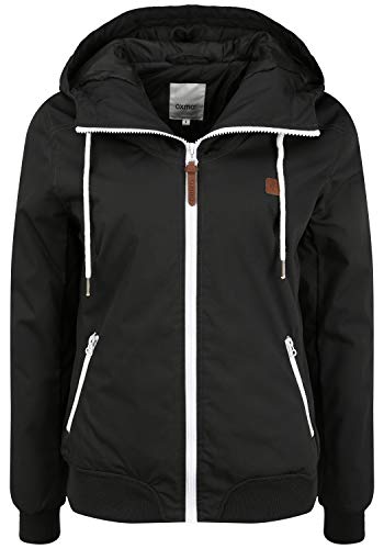 OXMO Tila Damen Übergangsjacke Jacke mit Kapuze, Größe:S, Farbe:Black (799000) von OXMO