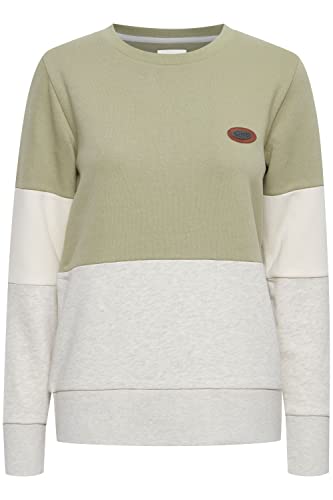 OXMO Trine Damen Sweatshirt Pullover Sweater, Größe:M, Farbe:Seagrass (166008) von OXMO