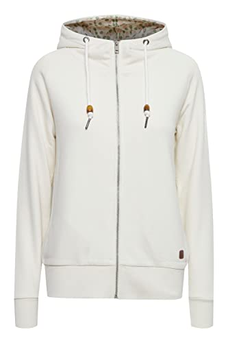 OXMO Ulla Damen Sweatjacke Cardigan Sweatshirtjacke mit Kapuze, Größe:M, Farbe:Birch (130905) von OXMO