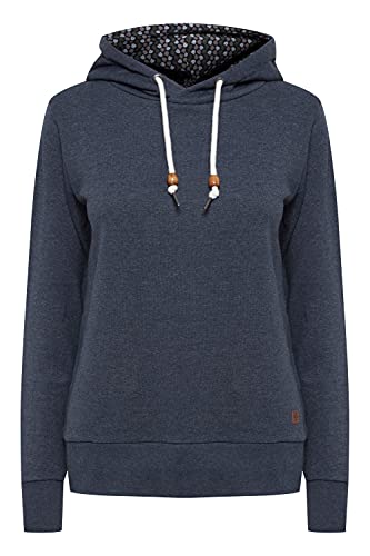 OXMO Ulrika Damen Kapuzenpullover Hoodie Pullover mit Kapuze, Größe:M, Farbe:Total Eclipse Melange (1940101) von OXMO