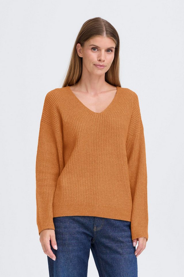 OXMO V-Ausschnitt-Pullover OXICALLIE Modischer Pullover von OXMO