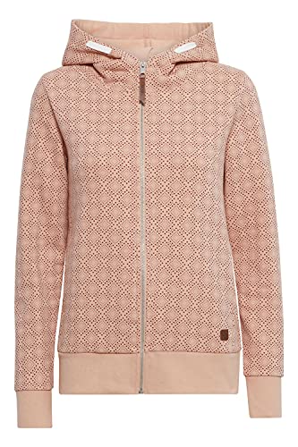 OXMO Vendela Damen Sweatjacke Cardigan Sweatshirtjacke mit Kapuze, Größe:S, Farbe:Mahogany Rose (151511) von OXMO