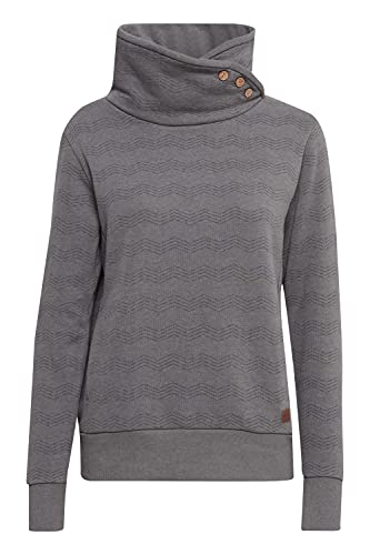 OXMO Vernita Sweatpullover Sweatshirt Herren Pullover mit Tubeneck mit Stehkragen, Größe:L, Farbe:Medium Grey Melange (201146) von OXMO