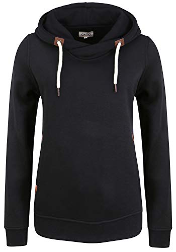 OXMO Vicky Damen Kapuzenpullover Hoodie Pullover mit Kapuze, Größe:L, Farbe:Black (799000) von OXMO