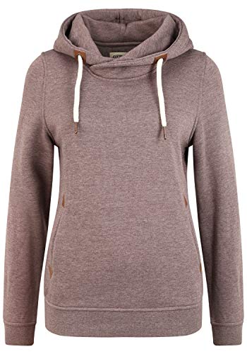 OXMO Vicky Damen Kapuzenpullover Hoodie Pullover mit Kapuze, Größe:L, Farbe:Sparrow M (7957101) von OXMO
