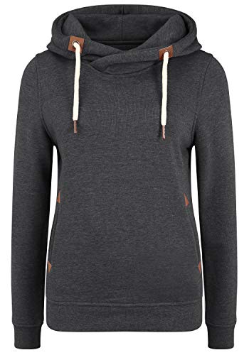 OXMO Vicky Damen Kapuzenpullover Hoodie Pullover mit Kapuze, Größe:S, Farbe:DAR Grey M (798288) von OXMO