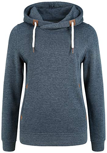 OXMO Vicky Damen Kapuzenpullover Hoodie Pullover mit Kapuze, Größe:S, Farbe:INS BL Mel (7989915) von OXMO