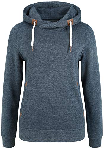 OXMO Vicky Damen Kapuzenpullover Hoodie Pullover mit Kapuze, Größe:XL, Farbe:INS BL Mel (7989915) von OXMO