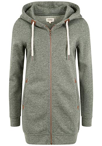 OXMO Vicky Vicky Straight Zip Damen Sweatjacke Kapuzenjacke Hoodie mit Kapuze, Größe:XS, Farbe:Climb Mel (7987853) von OXMO