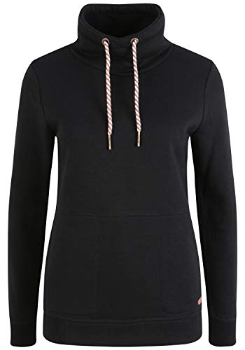 OXMO Vimpa Damen Sweatshirt Pullover Sweater mit Tube-Kragen, Größe:M, Farbe:Black (799000) von OXMO