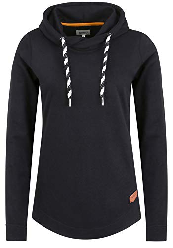 OXMO Wandy Damen Kapuzenpullover Hoodie Pullover mit Kapuze, Größe:L, Farbe:Black (799000) von OXMO