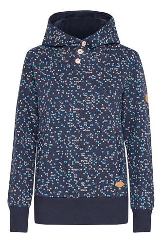 OXMO by OXBeate Damen Sweater Sweatshirt Pullover mit Kapuze Kängurutasche Rippbündchen Regular fit, Größe:S, Farbe:Total Eclipse (194010) von OXMO